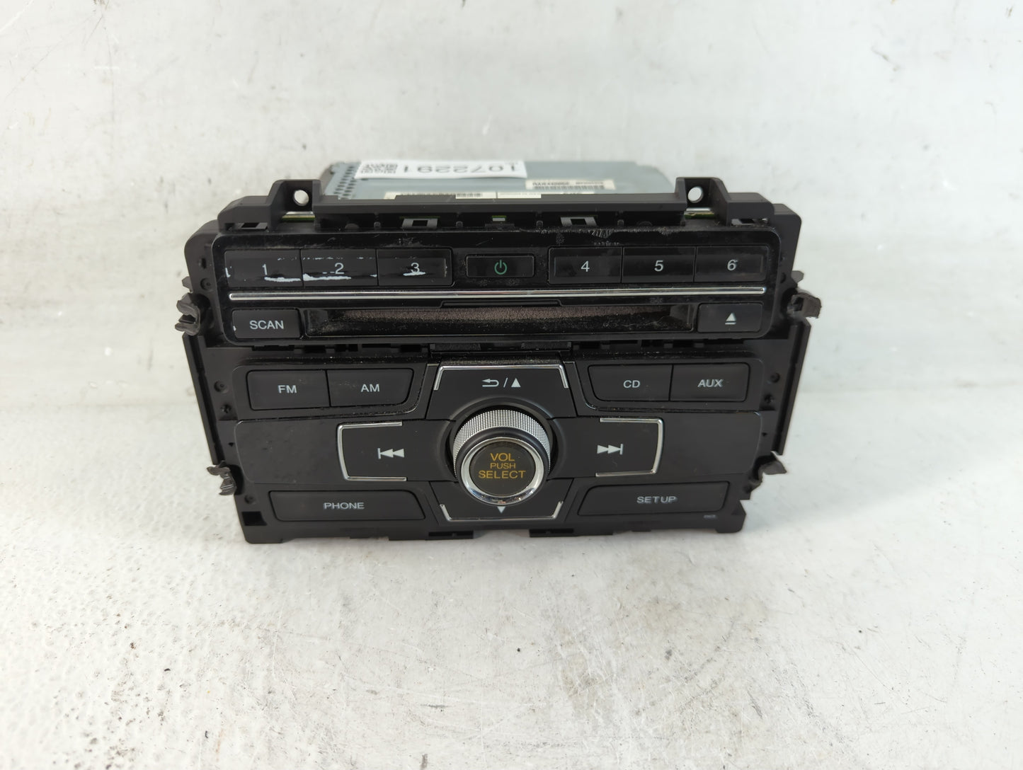 2014-2015 Honda Civic Radio AM FM Cd Player Receiver Replacement P/N:39100-TR3-A314-M1 Fits Fits 2014 2015 OEM Used Auto Parts - Oemusedautoparts1.com