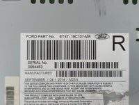 2014-2015 Lincoln Mkx Radio AM FM Cd Player Receiver Replacement P/N:ET4T-19C107-MA Fits Fits 2013 2014 2015 OEM Used Auto Parts - Oemusedautoparts1.com