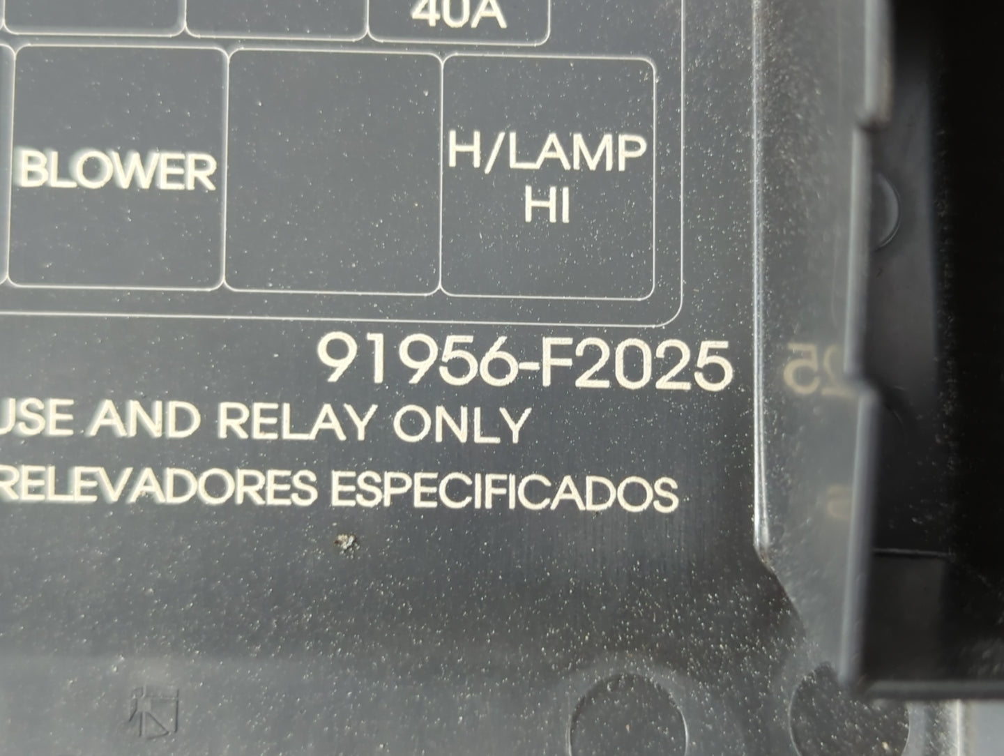 2019-2020 Hyundai Elantra Fusebox Fuse Box Panel Relay Module P/N:91956-F2025 Fits Fits 2019 2020 OEM Used Auto Parts - Oemusedautoparts1.com