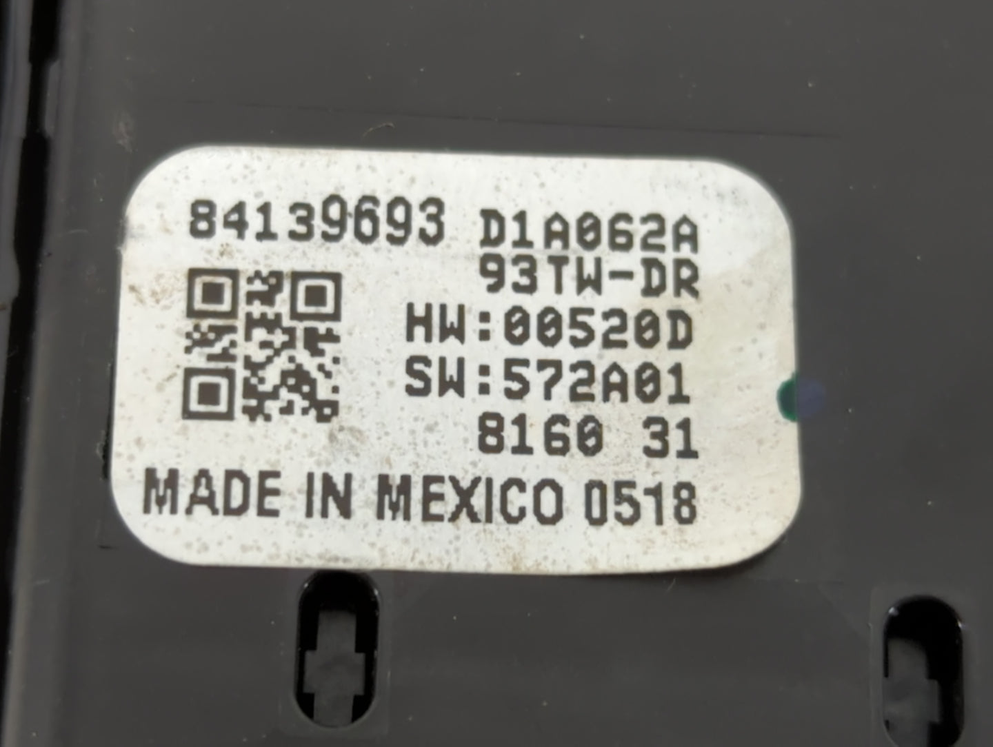 2018-2022 Chevrolet Equinox Master Power Window Switch Replacement Driver Side Left P/N:84139693 Fits OEM Used Auto Parts - Oemusedautoparts1.com