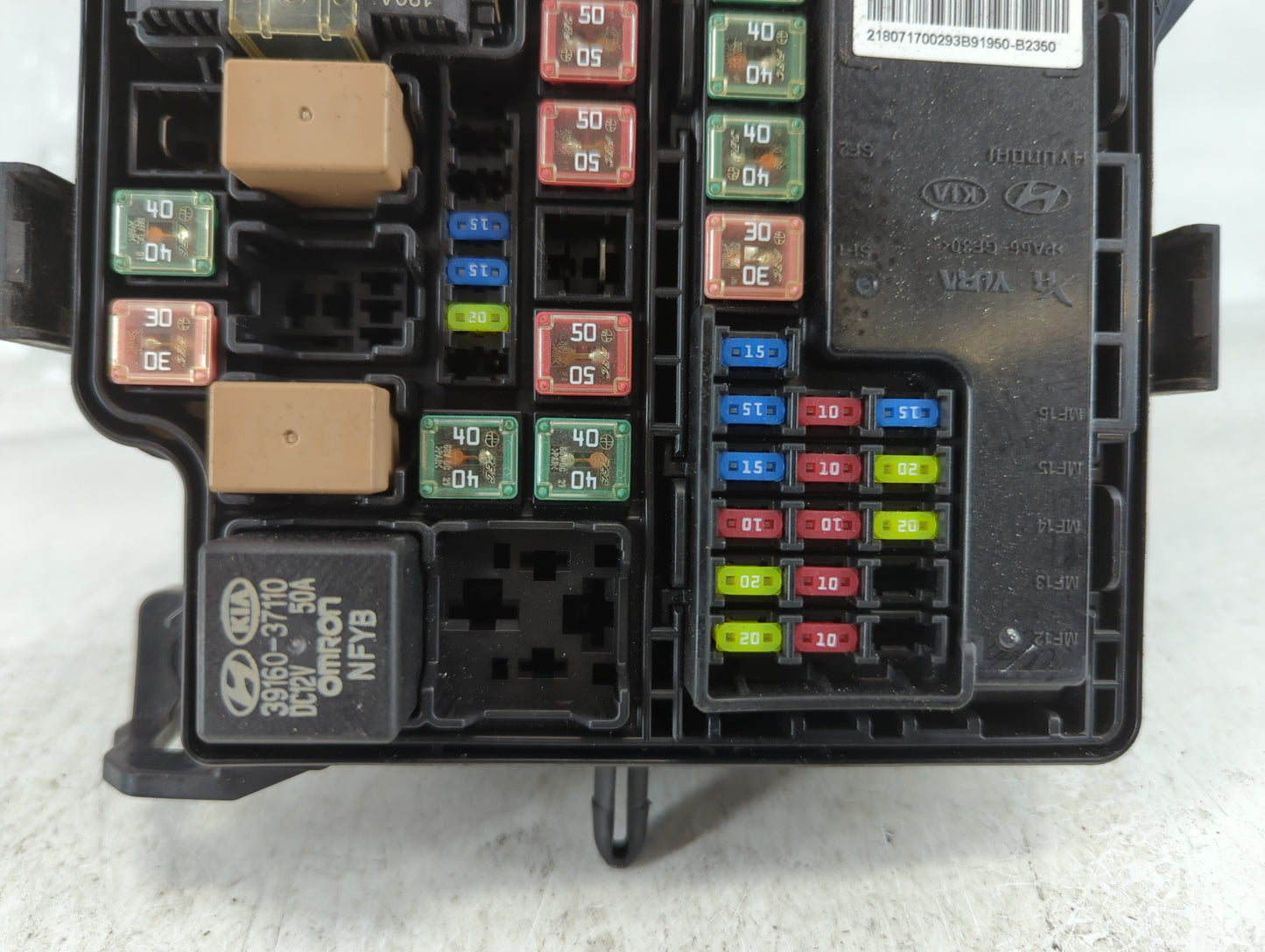 2017-2019 Kia Soul Fusebox Fuse Box Panel Relay Module P/N:91950-B2350 Fits Fits 2017 2018 2019 OEM Used Auto Parts - Oemusedautoparts1.com