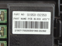 2017-2019 Kia Soul Fusebox Fuse Box Panel Relay Module P/N:91950-B2350 Fits Fits 2017 2018 2019 OEM Used Auto Parts - Oemusedautoparts1.com