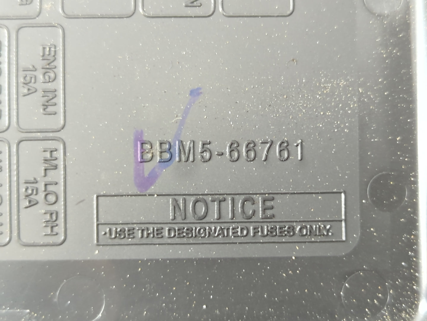 2010 Mazda 3 Fusebox Fuse Box Panel Relay Module P/N:BBM5-66761 Fits OEM Used Auto Parts - Oemusedautoparts1.com