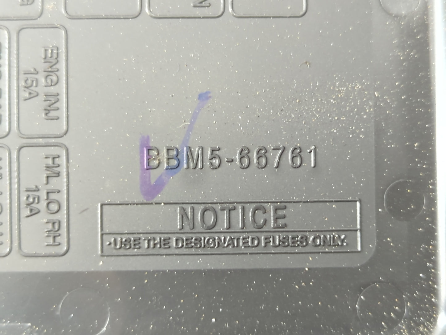 2010 Mazda 3 Fusebox Fuse Box Panel Relay Module P/N:BBM5-66761 Fits OEM Used Auto Parts - Oemusedautoparts1.com