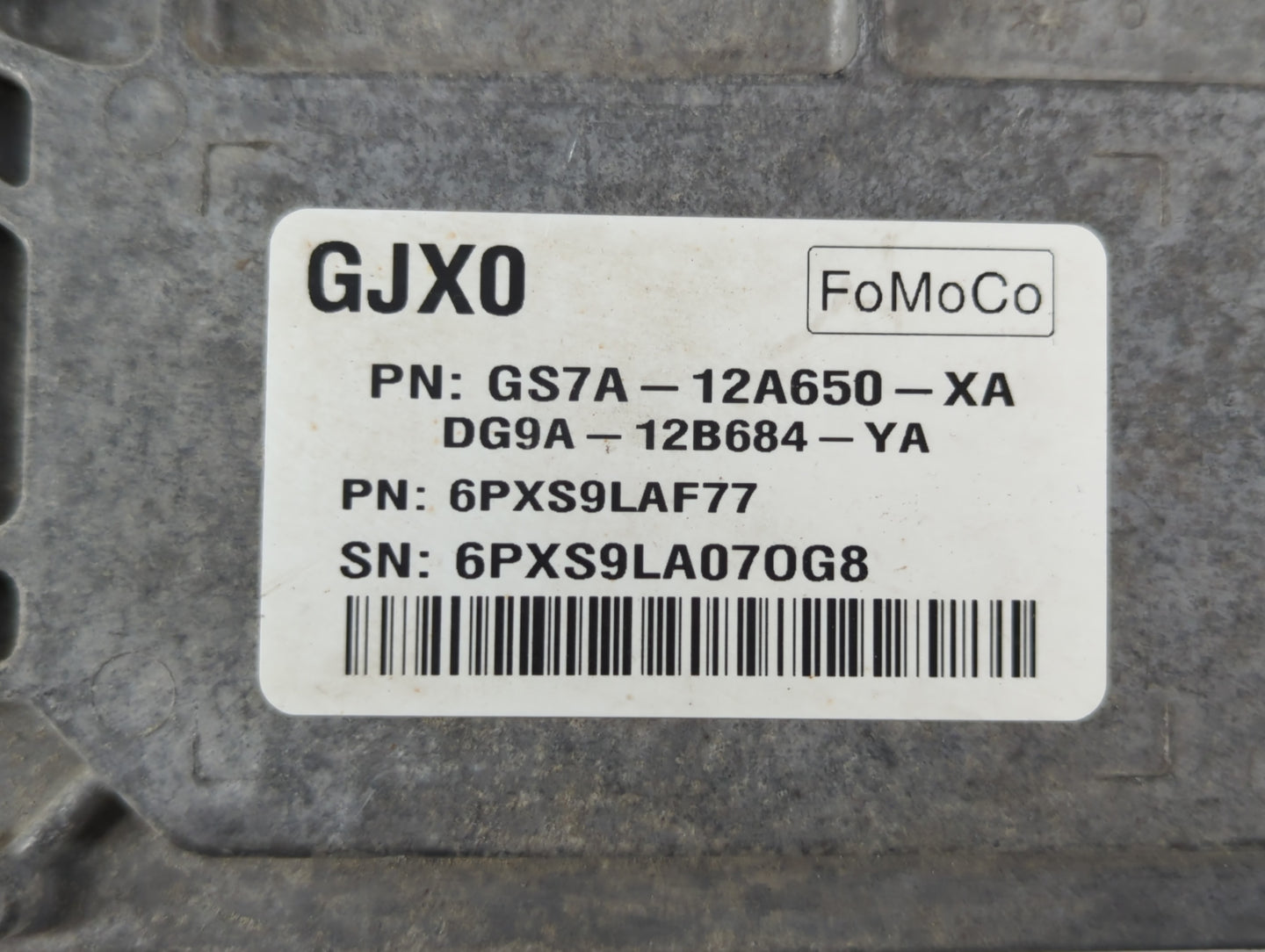 2014-2016 Ford Fusion PCM Engine Control Computer ECU ECM PCU OEM P/N:GS7A-12A650-XA Fits Fits 2014 2015 2016 OEM Used Auto Parts - Oemusedautoparts1.com