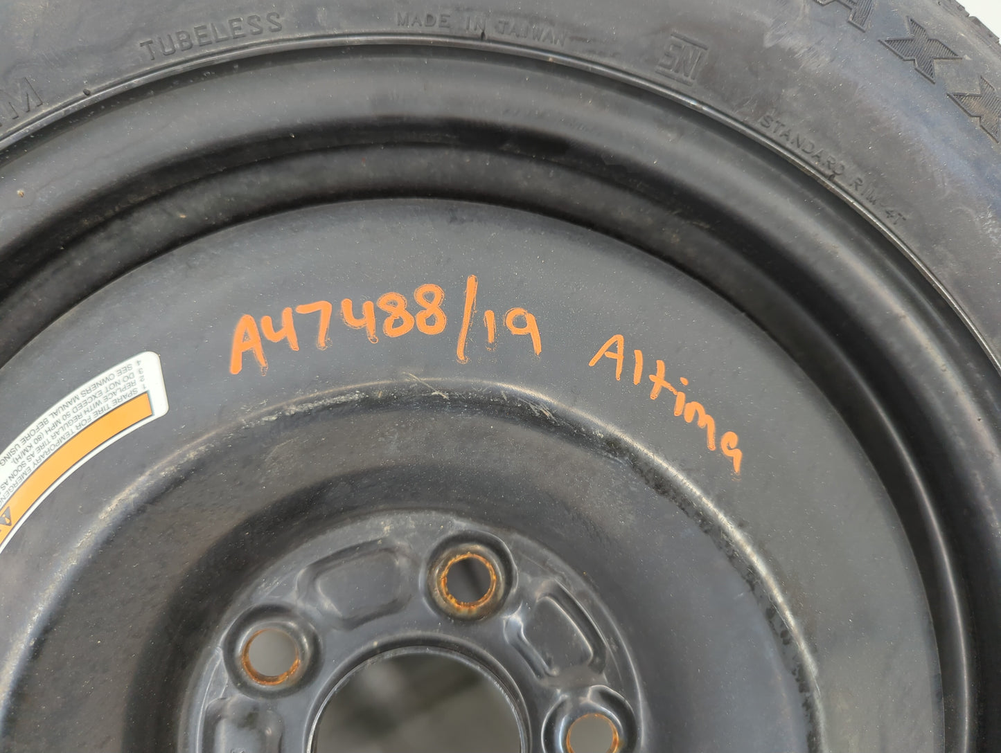 2002-2022 Nissan Altima Spare Donut Tire Wheel Rim Oem