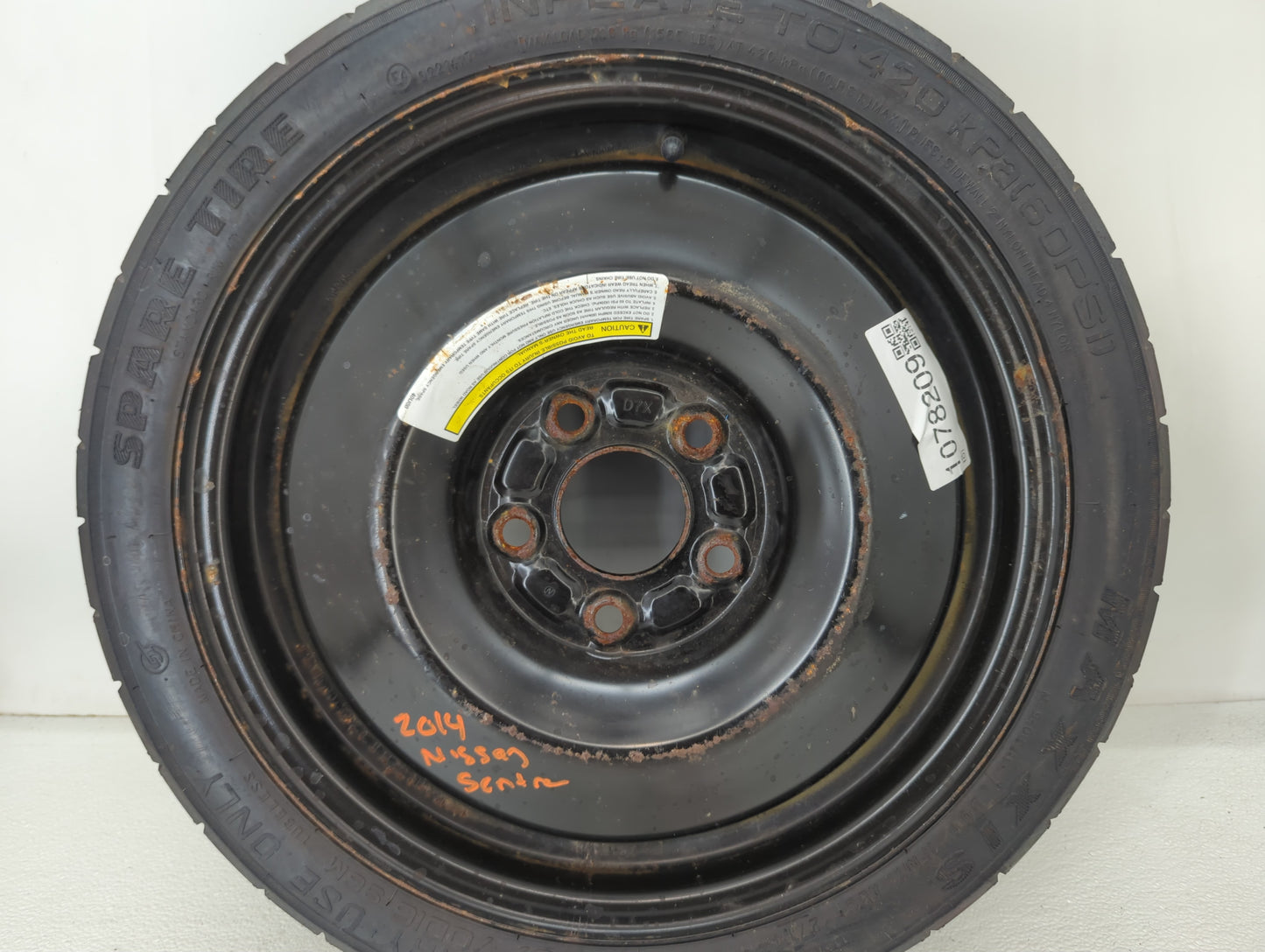 2013-2015 Nissan Sentra Spare Donut Tire Wheel Rim Oem