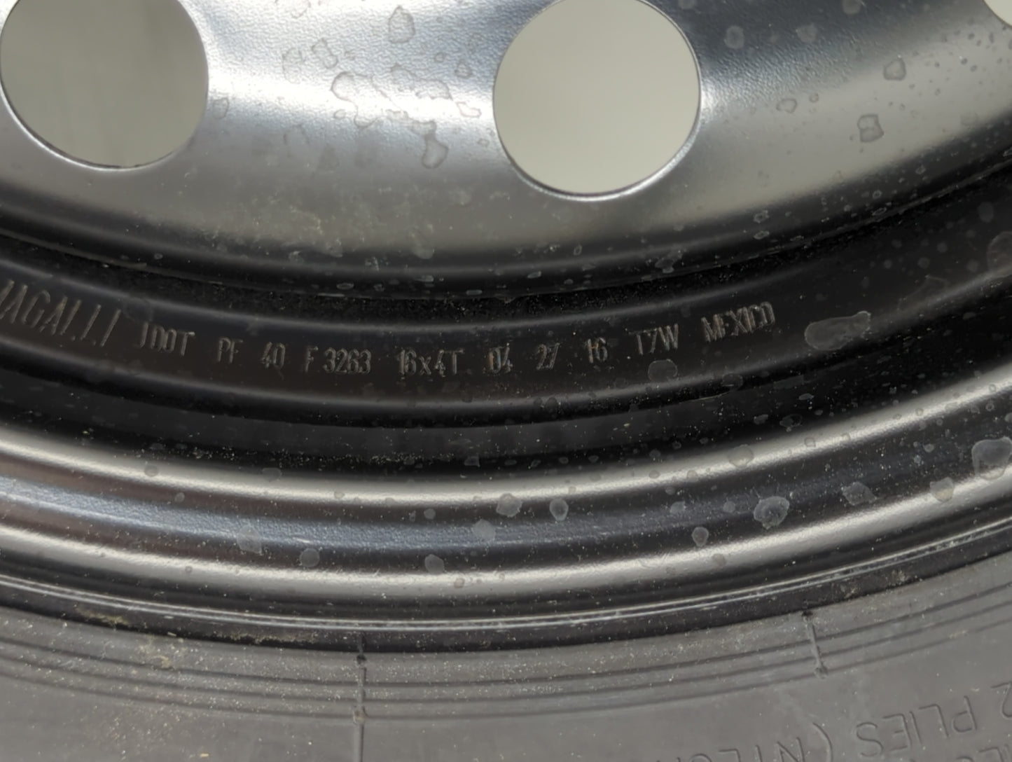 2016-2022 Honda Hr-v Spare Donut Tire Wheel Rim Oem