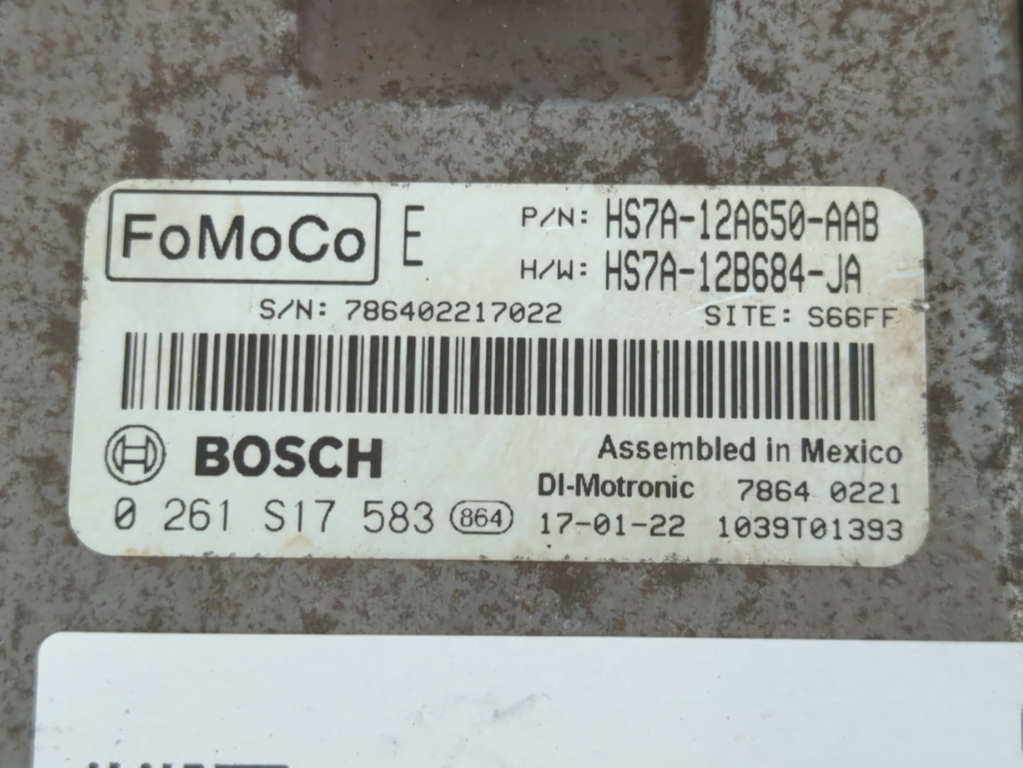 2017-2020 Ford Fusion PCM Engine Control Computer ECU ECM PCU OEM P/N:HS7A-12B684-JA HS7A-12A650-AAB Fits Fits 2017 2018 2019 2020 OEM Used Auto Parts