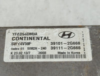 2011-2014 Hyundai Sonata PCM Engine Control Computer ECU ECM PCU OEM P/N:39111-2G668 39101-2G668 Fits Fits 2011 2012 2013 2014 OEM Used Auto Parts - Oemusedautoparts1.com