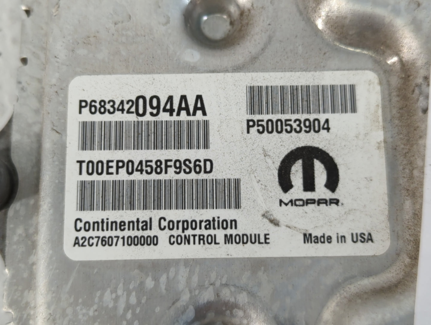 2018-2021 Jeep Renegade PCM Engine Control Computer ECU ECM PCU OEM P/N:P68342094AA Fits Fits 2018 2019 2020 2021 OEM Used Auto Parts - Oemusedautoparts1.com