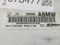 2012-2016 Chevrolet Sonic PCM Engine Control Computer ECU ECM PCU OEM P/N:12655499 Fits Fits 2011 2012 2013 2014 2015 2016 OEM Used Auto Parts
