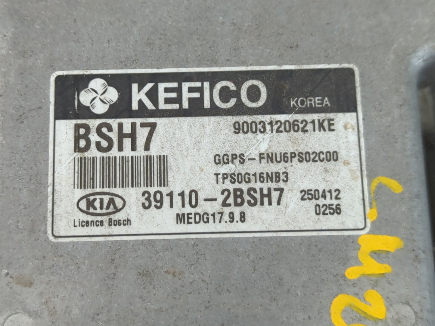 2015 Kia Soul PCM Engine Control Computer ECU ECM PCU OEM P/N:39110-2BSH7 Fits OEM Used Auto Parts - Oemusedautoparts1.com