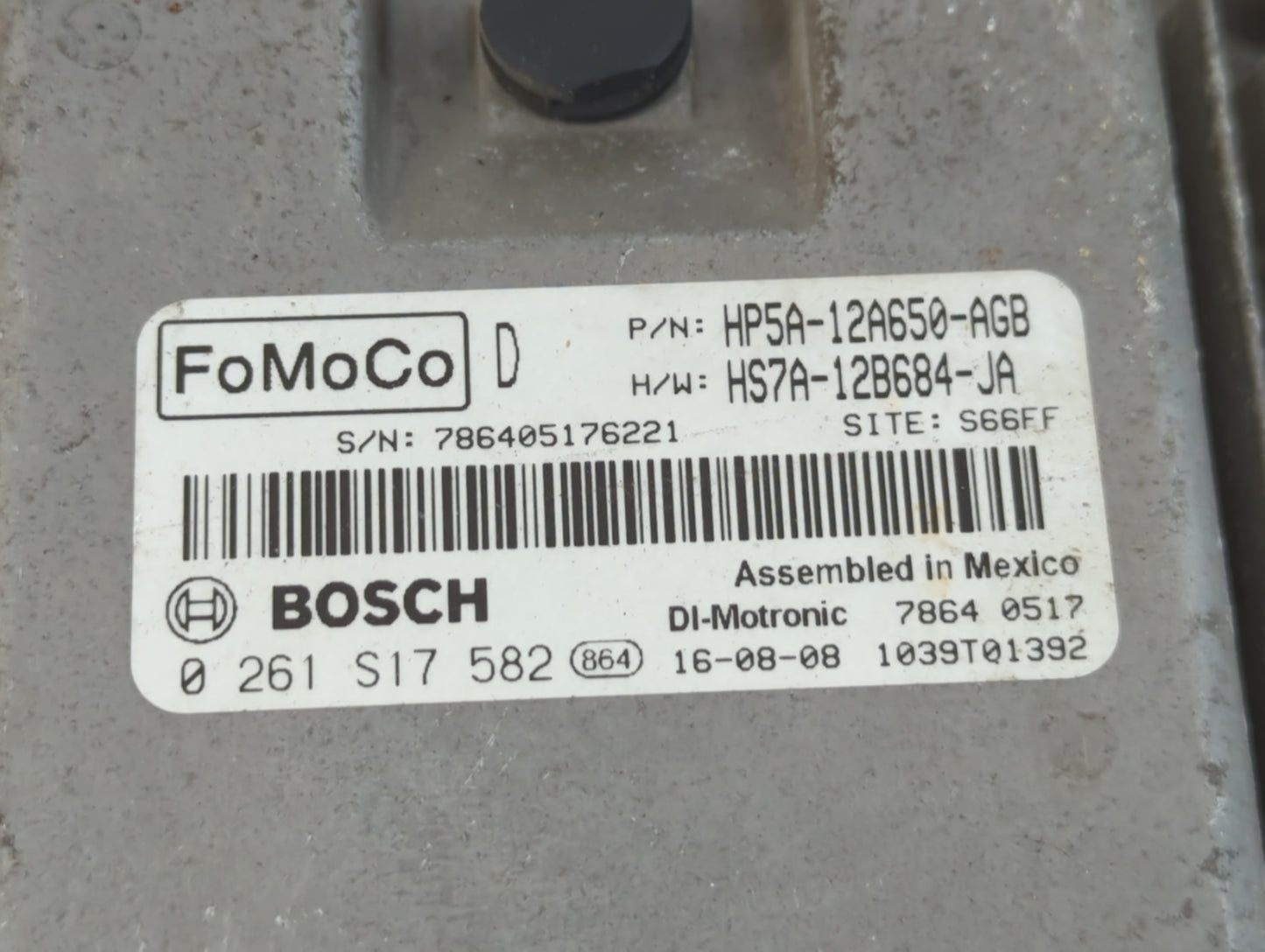 2017-2019 Lincoln Mkz PCM Engine Control Computer ECU ECM PCU OEM P/N:HS7A-12B684-JA HP5A-12A650-AGB Fits Fits 2017 2018 2019 2020 OEM Used Auto Parts