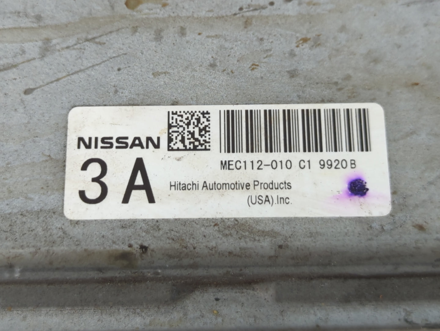 2010 Nissan Altima PCM Engine Control Computer ECU ECM PCU OEM P/N:MEC112-010 C1 MEC112-013 A1 073C A Fits OEM Used Auto Parts - Oemusedautoparts1.com