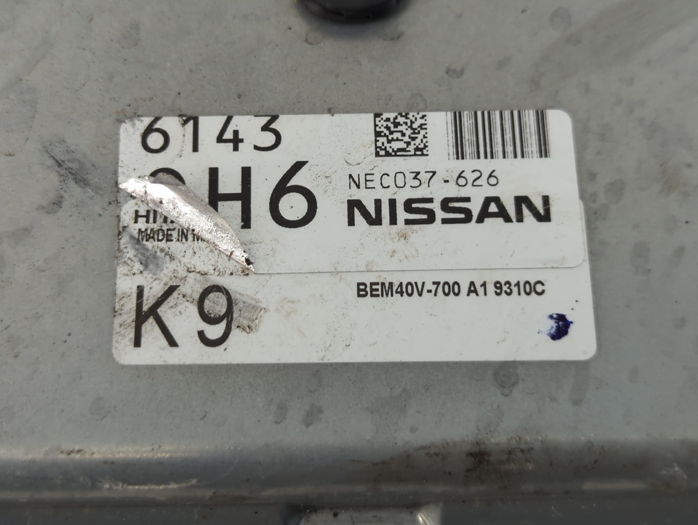 2018-2019 Nissan Nv200 PCM Engine Control Computer ECU ECM PCU OEM P/N:NEC037-626 Fits Fits 2018 2019 OEM Used Auto Parts - Oemusedautoparts1.com