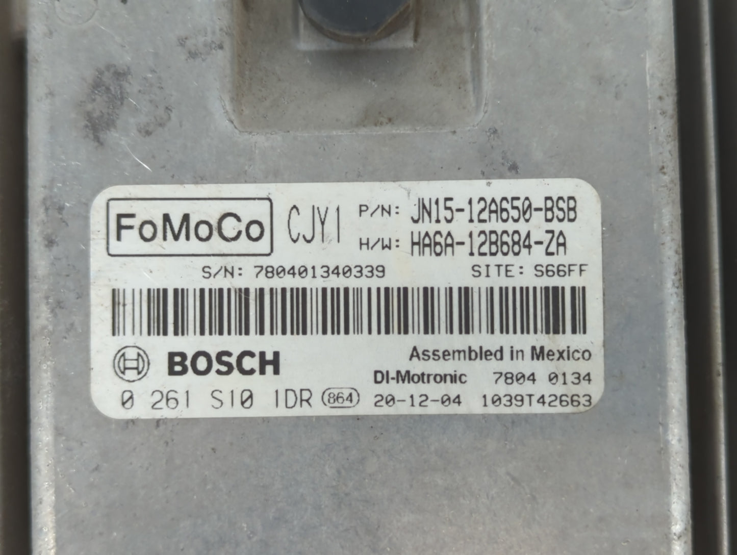 2018-2021 Ford Ecosport PCM Engine Control Computer ECU ECM PCU OEM P/N:HA6A-12B684-ZA JN15-12A650-BSB Fits OEM Used Auto Parts - Oemusedautoparts1.com