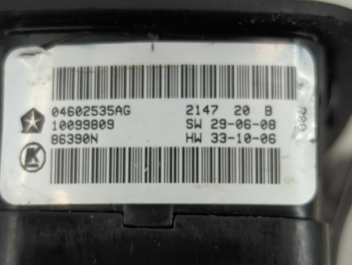 2012 Dodge Caravan Master Power Window Switch Replacement Driver Side Left P/N:04602535AG Fits OEM Used Auto Parts - Oemusedautoparts1.com