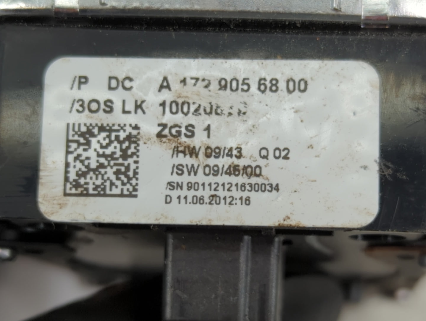 2012-2015 Mercedes-Benz C250 Master Power Window Switch Replacement Driver Side Left P/N:A 172 905 68 00 Fits OEM Used Auto Parts - Oemusedautoparts1.com