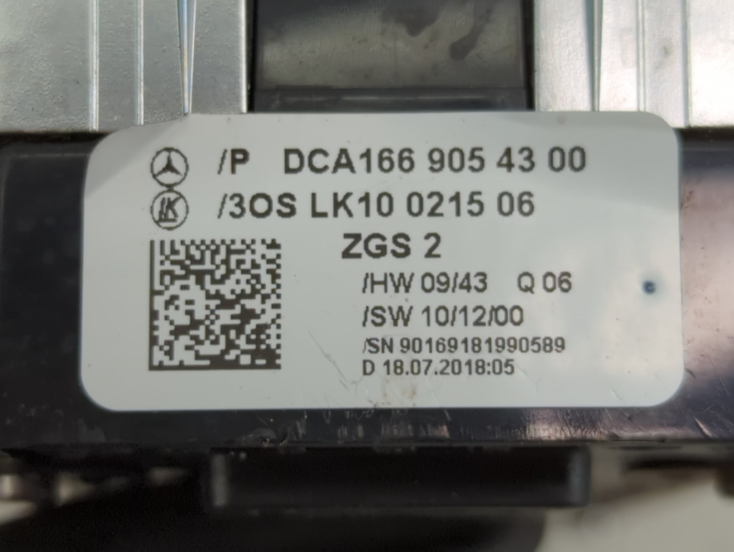 2006-2011 Mercedes-Benz Ml350 Master Power Window Switch Replacement Driver Side Left P/N:A 166 905 43 00 Fits OEM Used Auto Parts - Oemusedautoparts1.com