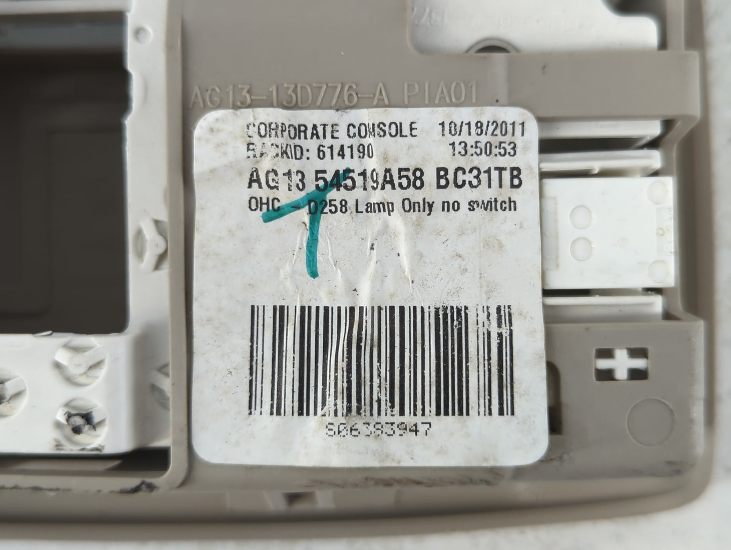 2012 Ford Taurus Overhead Reading Dome Map Light - Oemusedautoparts1.com