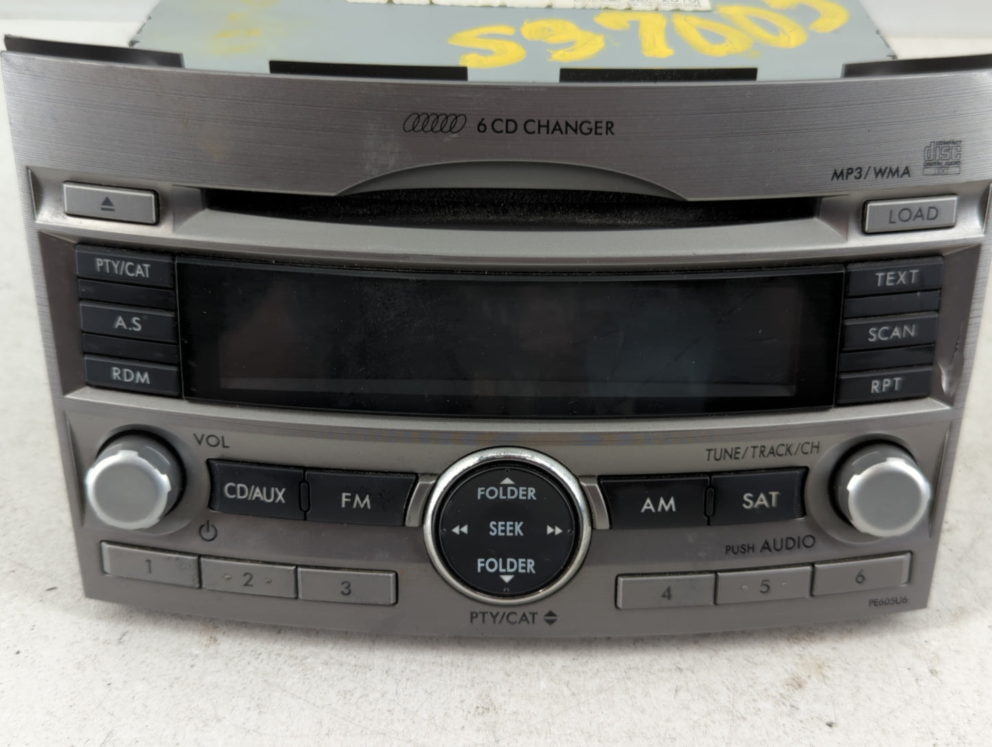 2010-2012 Subaru Legacy Radio AM FM Cd Player Receiver Replacement P/N:86201AJ60A Fits Fits 2010 2011 2012 OEM Used Auto Parts - Oemusedautoparts1.com