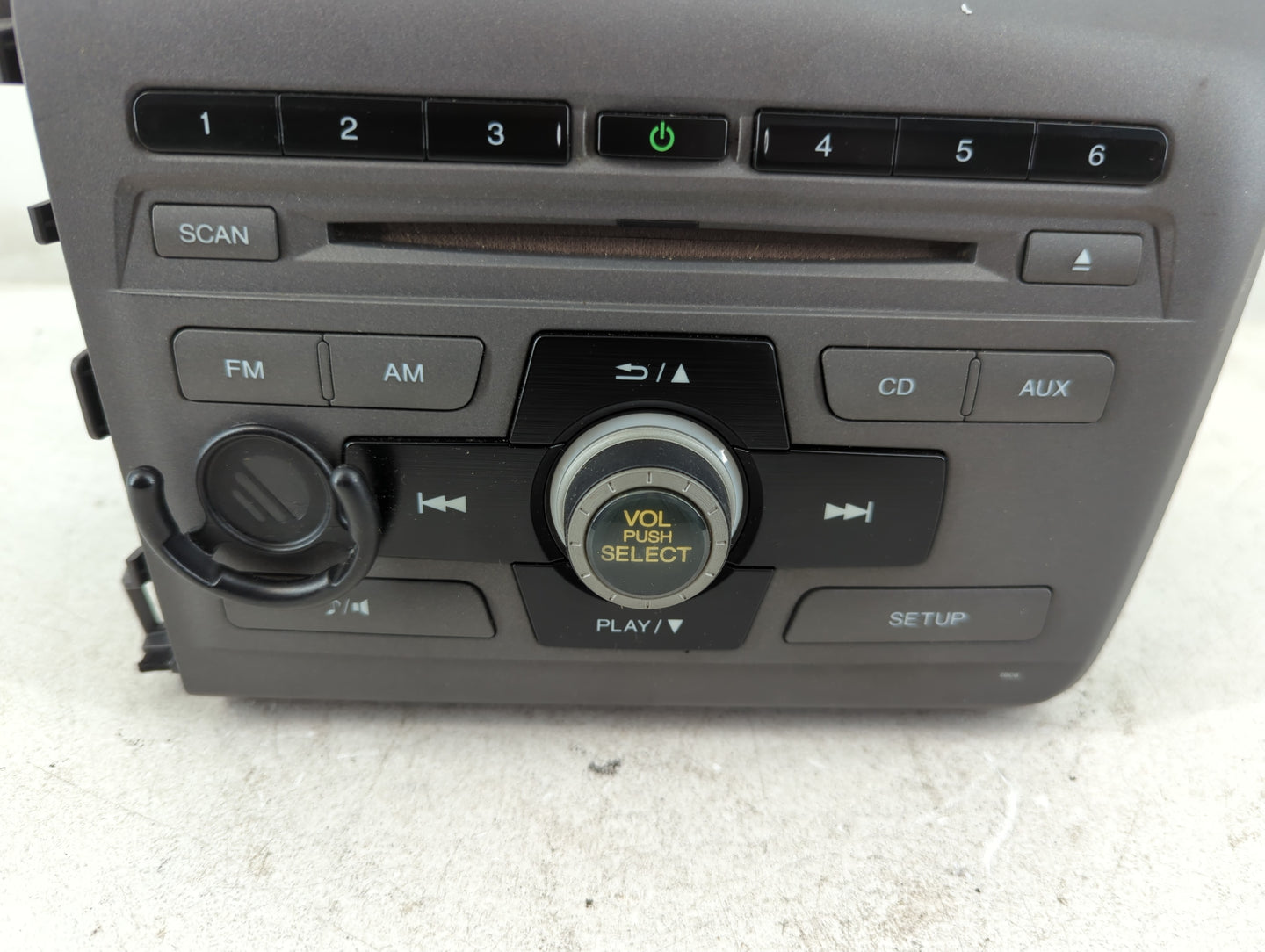 2012 Honda Civic Radio AM FM Cd Player Receiver Replacement P/N:39100-TR0-A315-M1 Fits OEM Used Auto Parts - Oemusedautoparts1.com