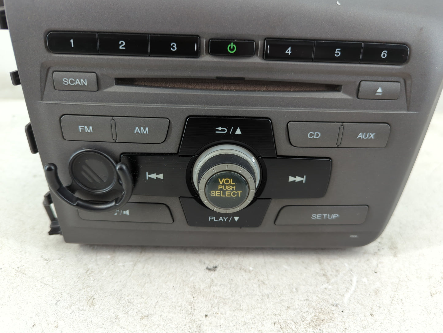 2012 Honda Civic Radio AM FM Cd Player Receiver Replacement P/N:39100-TR0-A315-M1 Fits OEM Used Auto Parts - Oemusedautoparts1.com