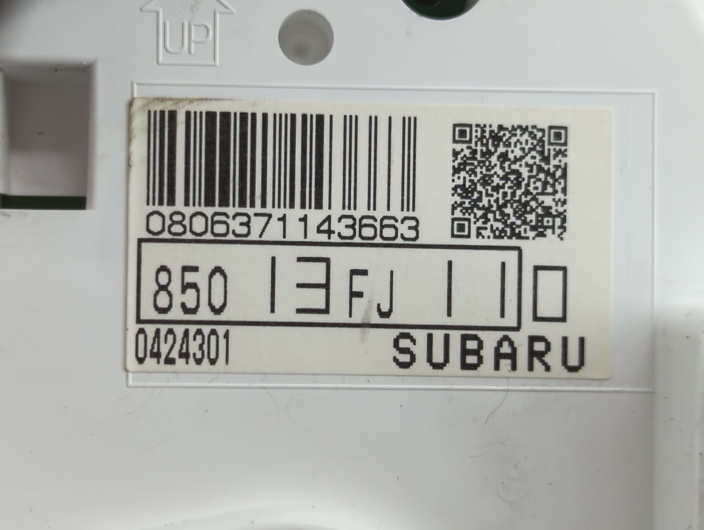 2014 Subaru Impreza Instrument Cluster Speedometer Gauges P/N:85013FJ110 Fits OEM Used Auto Parts - Oemusedautoparts1.com