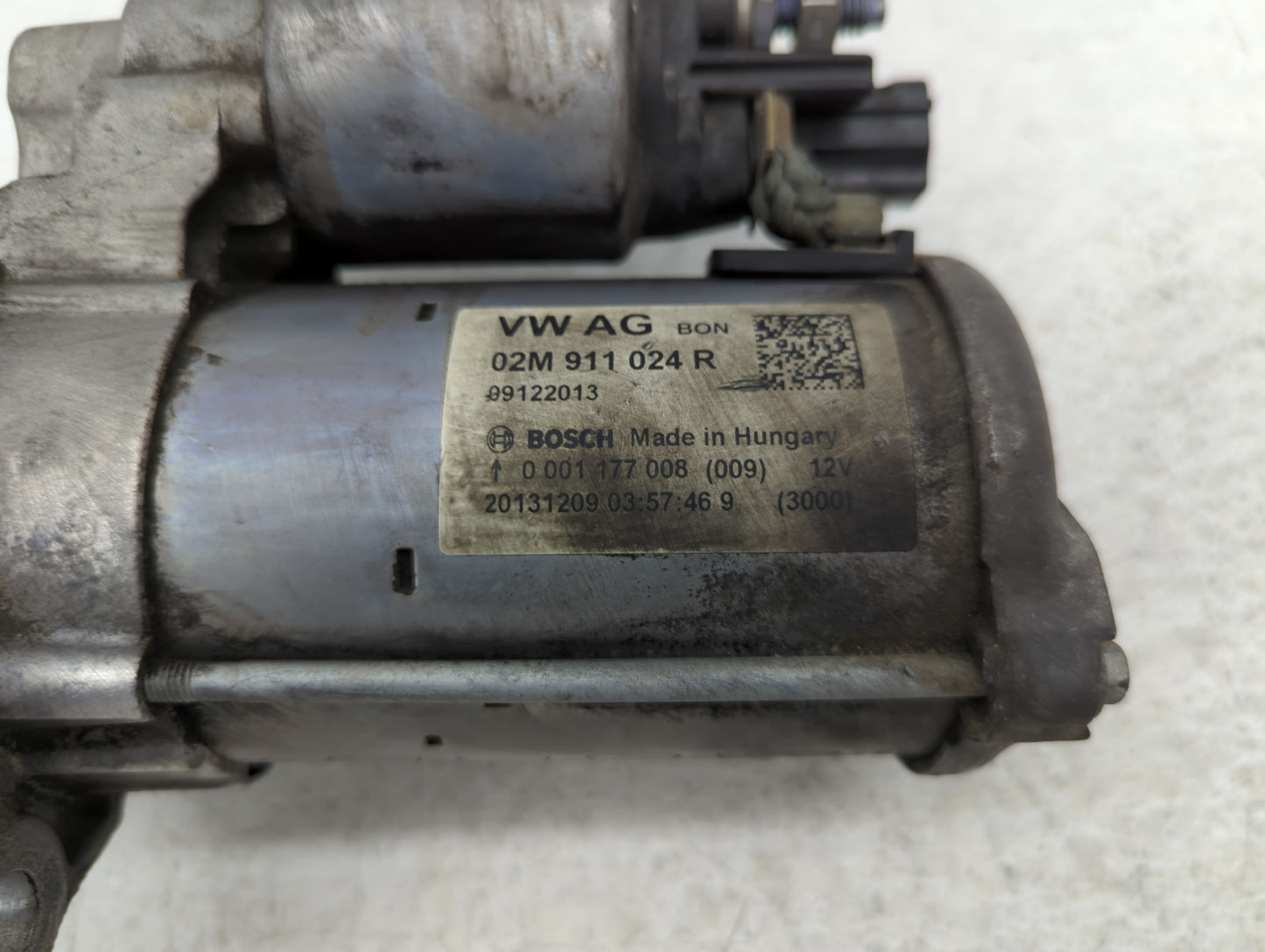 2014 Volkswagen Passat Car Starter Motor Solenoid OEM P/N:02M 911 024 R Fits Fits 2015 2016 2017 OEM Used Auto Parts - Oemusedautoparts1.com
