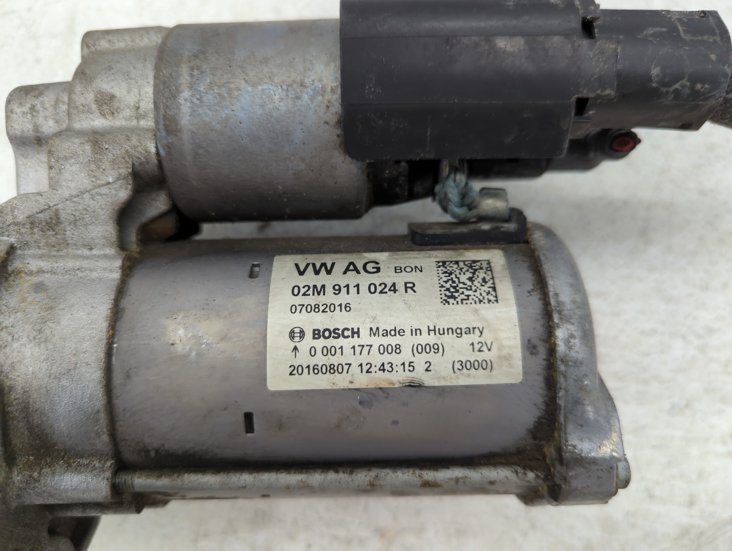 2014-2020 Volkswagen Passat Car Starter Motor Solenoid OEM P/N:02M 911 024 R Fits OEM Used Auto Parts