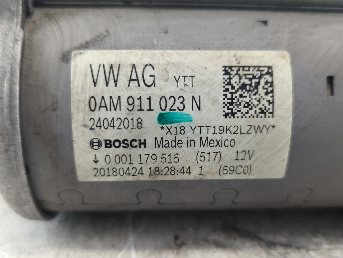 2019-2021 Volkswagen Jetta Car Starter Motor Solenoid OEM P/N:0AM 911 023 N 0AM 911 022 C Fits Fits 2019 2020 2021 OEM Used Auto Parts - Oemusedautoparts1.com