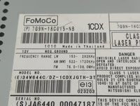 2009-2011 Jaguar Xf Radio AM FM Cd Player Receiver Replacement P/N:7G9N-18C815-NB Fits Fits 2009 2010 2011 OEM Used Auto Parts