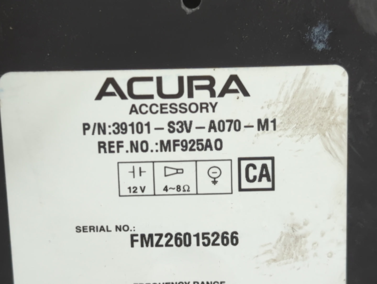 2005-2006 Acura Mdx Radio AM FM Cd Player Receiver Replacement P/N:39101-S3V-A070-M1 39100-S3V-A350 Fits Fits 2005 2006 OEM Used Auto Parts - Oemusedautoparts1.com