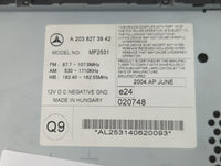 2001-2005 Mercedes-Benz C240 Radio AM FM Cd Player Receiver Replacement P/N:A 203 827 39 42 Fits OEM Used Auto Parts - Oemusedautoparts1.com