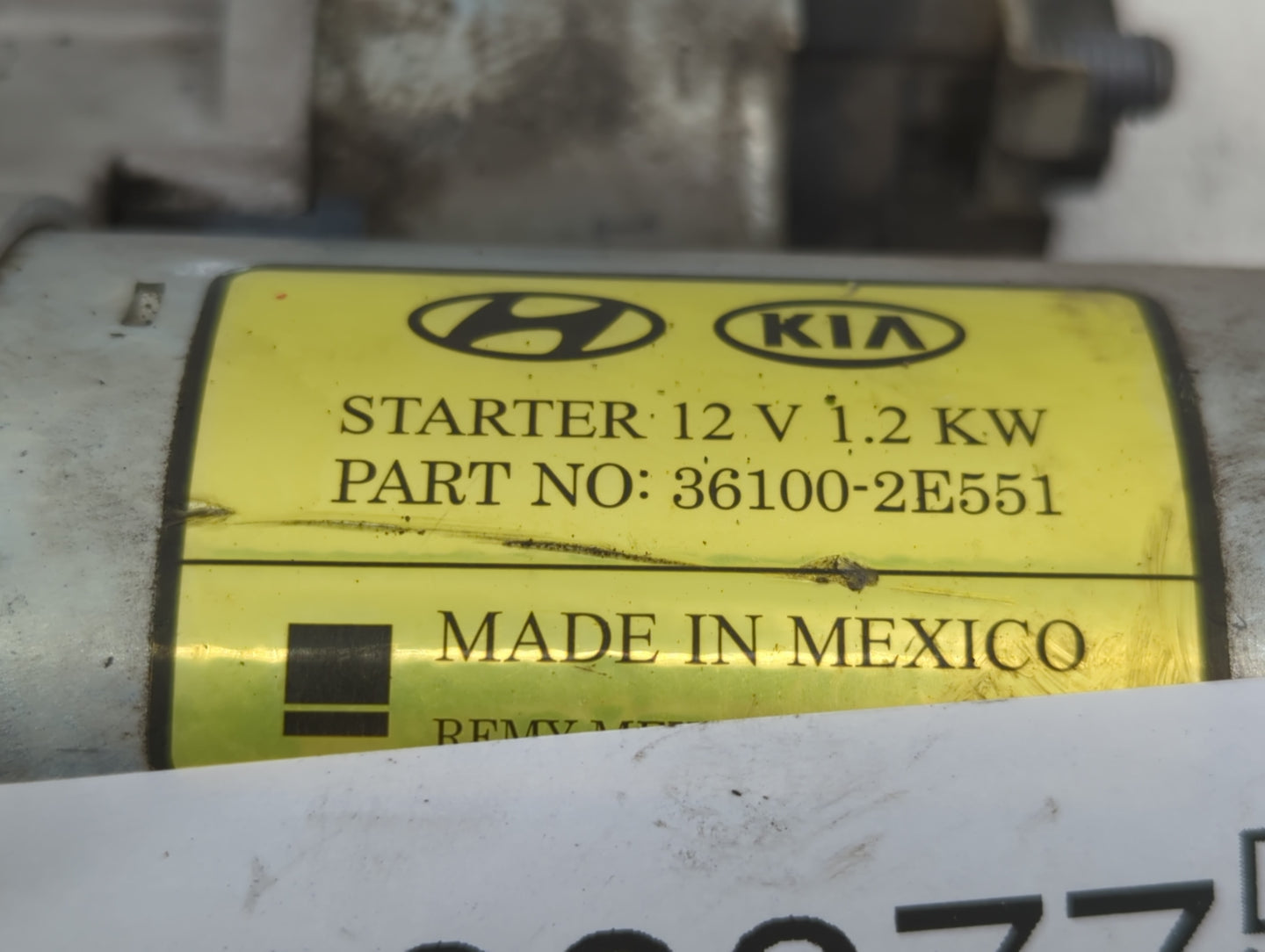 2013-2014 Hyundai Elantra Car Starter Motor Solenoid OEM P/N:36100-2E551 Fits Fits 2012 2013 2014 2015 2016 OEM Used Auto Parts - Oemusedautoparts1.com