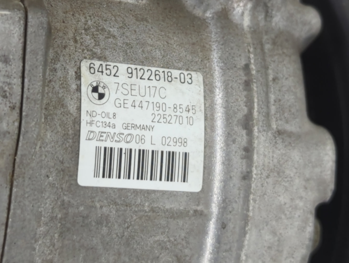 2007-2013 Bmw 328i Air Conditioning A/c Ac Compressor Oem