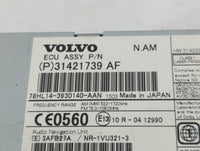 2016-2018 Volvo S60 Radio AM FM Cd Player Receiver Replacement P/N:31421739AF Fits Fits 2016 2017 2018 OEM Used Auto Parts - Oemusedautoparts1.com