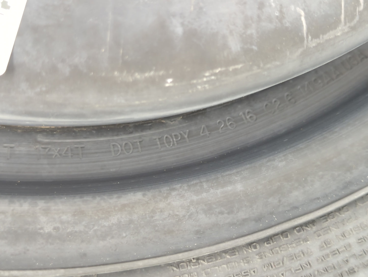 2009-2020 Dodge Journey Spare Donut Tire Wheel Rim Oem