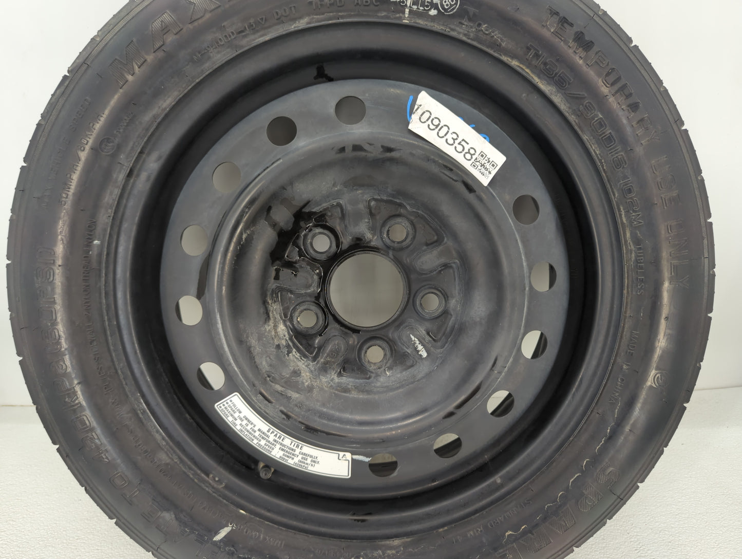 2016-2022 Honda Accord Spare Donut Tire Wheel Rim Oem