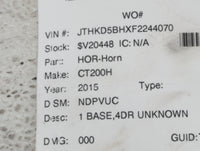 2011-2017 Lexus Ct200h Spare Donut Tire Wheel Rim Oem