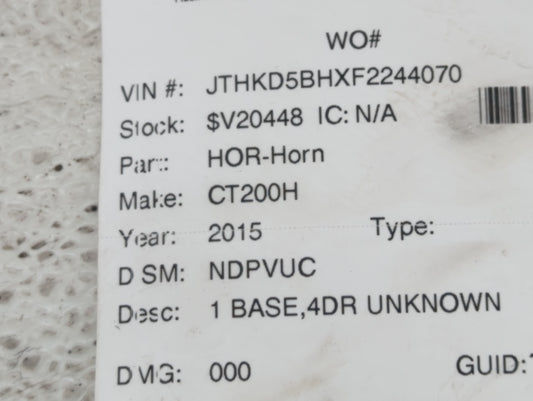 2011-2017 Lexus Ct200h Spare Donut Tire Wheel Rim Oem