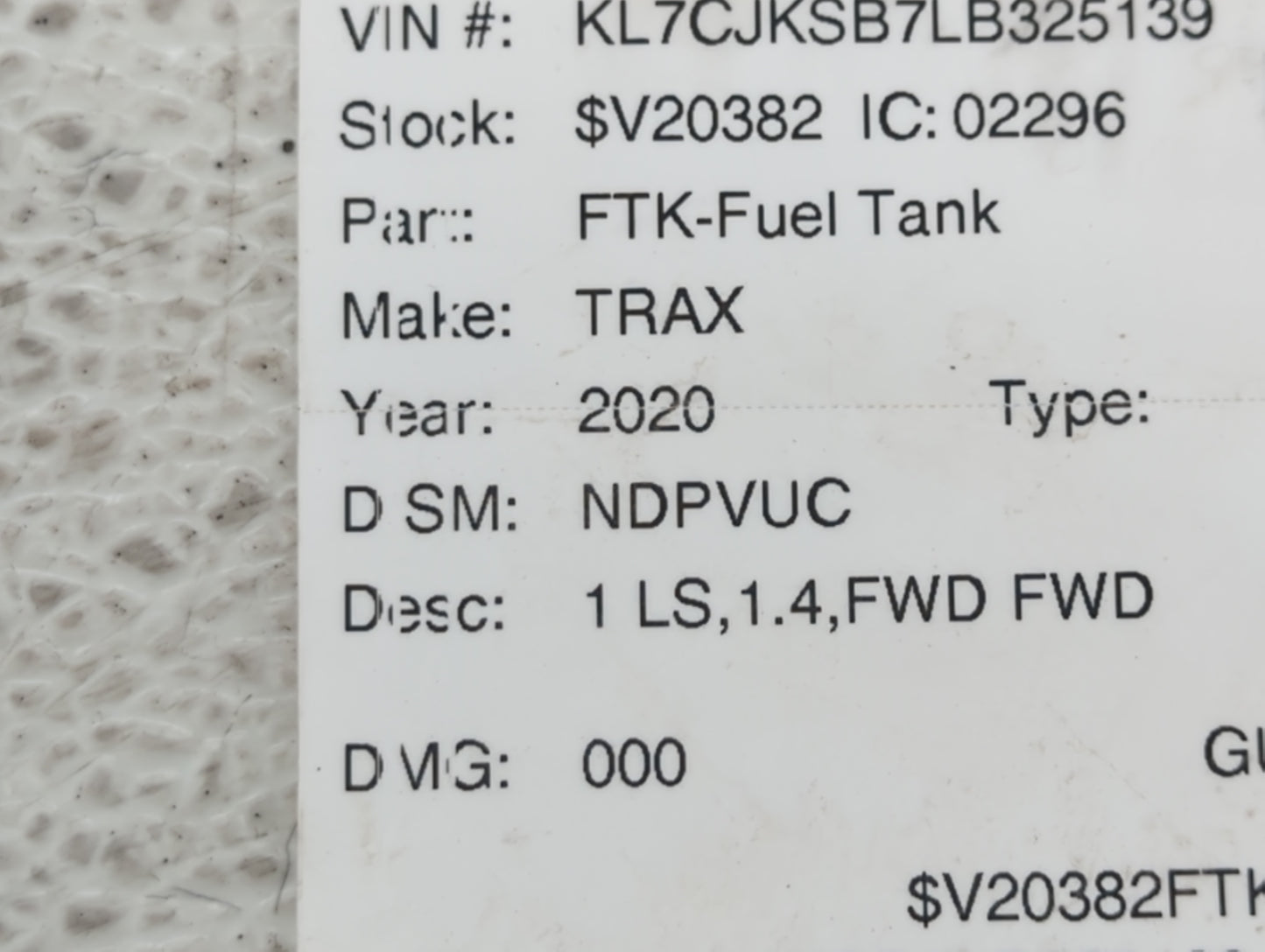 2019-2022 Chevrolet Trax Spare Donut Tire Wheel Rim Oem