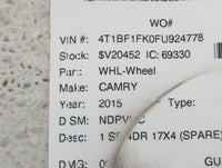 2007-2017 Toyota Camry Spare Donut Tire Wheel Rim Oem