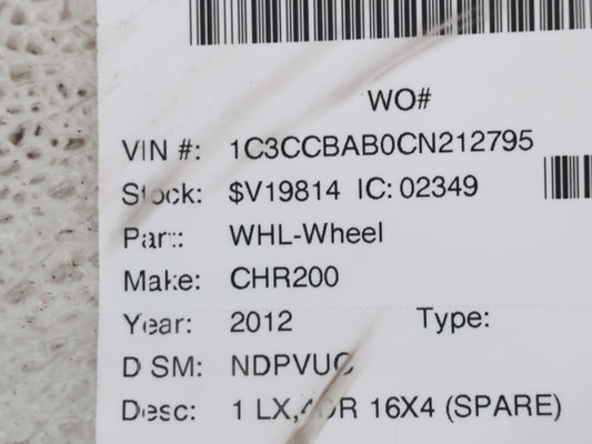 2011-2014 Chrysler 200 Spare Donut Tire Wheel Rim Oem