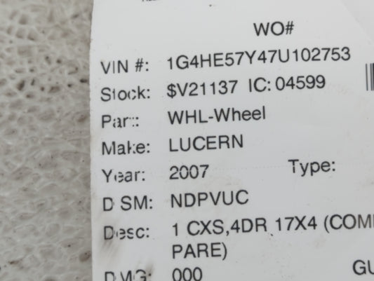 2006-2010 Buick Lucerne Spare Donut Tire Wheel Rim Oem