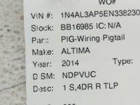 2014-2014 Nissan Altima Spare Donut Tire Wheel Rim Oem