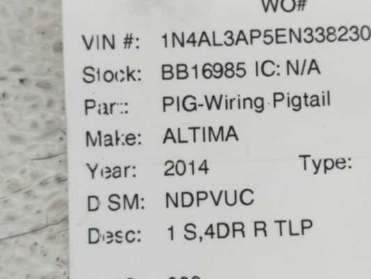 2014-2014 Nissan Altima Spare Donut Tire Wheel Rim Oem