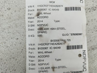 2013-2022 Honda Accord Spare Donut Tire Wheel Rim Oem