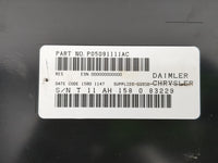 2009-2010 Jeep Patriot Radio AM FM Cd Player Receiver Replacement P/N:P05091111AC Fits Fits 2008 2009 2010 OEM Used Auto Parts